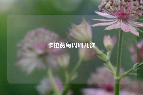 卡拉赞每周刷几次