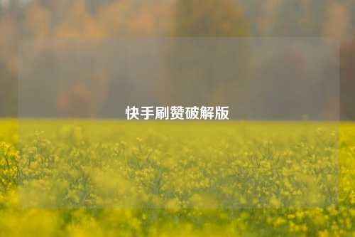 快手刷赞破解版